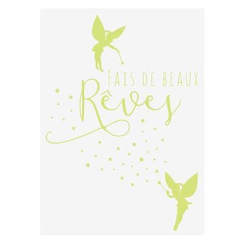 Stick'N Look - Sticker Kids Phosphorescent Fée 50x70cm Vert
