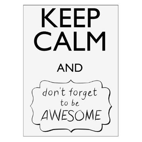 Stick'N Look - Sticker Mural Keep Calm Awesome 30x40cm Noir