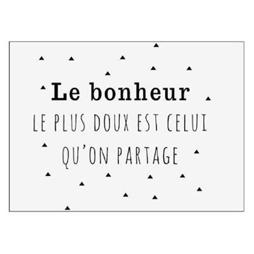 Stick'N Look - Sticker Mural Texte Bonheur 30x40cm Noir