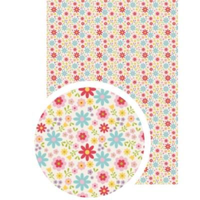 Tissu adhésif A4 - Fleurs folles - Graine créative