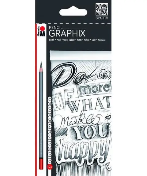 12 crayons graphix gris