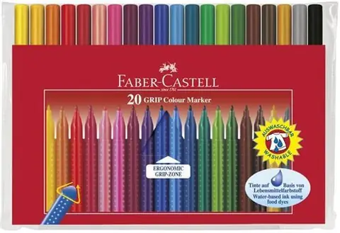 20 Feutres à dessin - GRIP Colour Marker