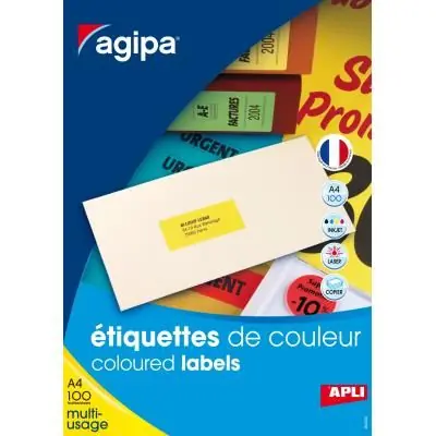 2700 étiquettes bleues - 100 feuilles A4 - 70x31mm - APLI AGIPA