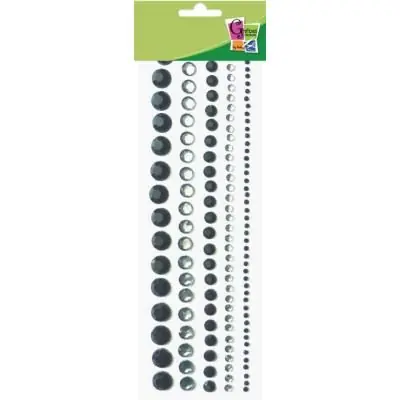 5 bandes de strass adhésifs - Violet - Graine créative