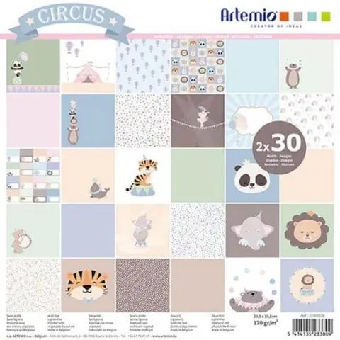 60 Feuilles - Cirque - 170g - 30x30cm