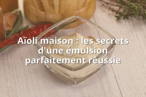 Aïoli maison : les secrets d'une émulsion parfaitement réussie