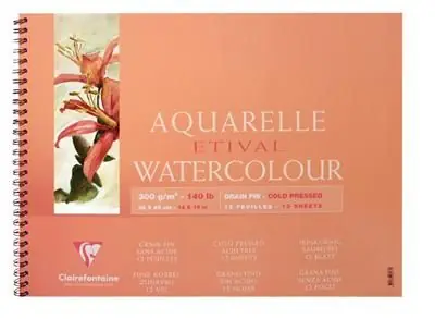 Album Spiralé Etival Grain Fin 18x24cm 12 feuilles 300g