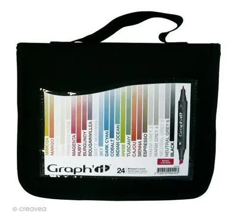 Assortiment Feutre à alcool Graph'it Basic colors x 24