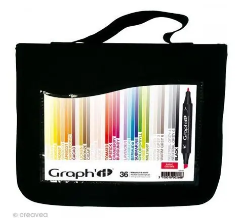 Assortiment Feutre à alcool Graph'it Basic colors x 36