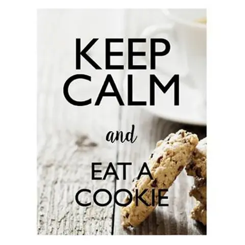 Atmosphera Créateur d'intérieur - Sticker Mural Keep Calm Cookie 30x40cm Multicolore