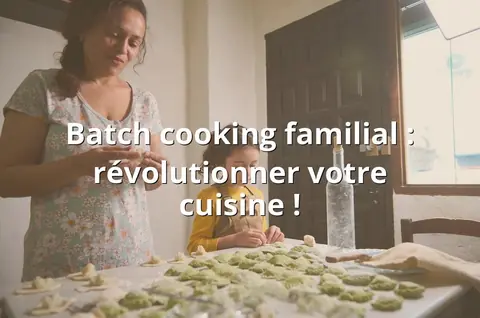Batch cooking familial : révolutionner votre cuisine !