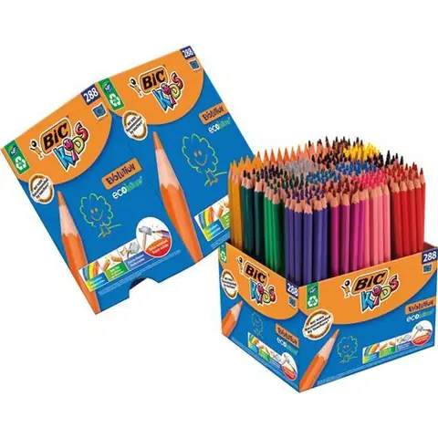 BIC KIDS Crayons de couleur Evolution ecolutions, boîte en