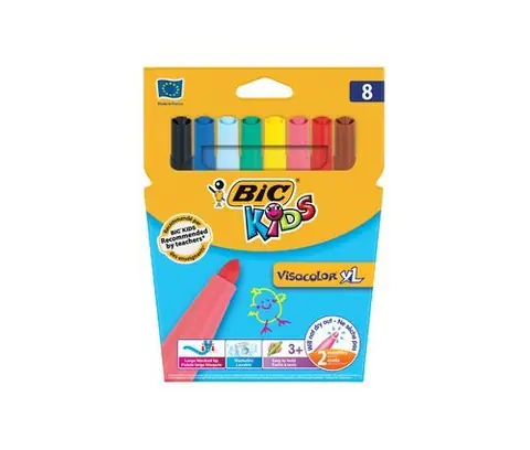 BIC KIDS Feutre Visacolor, étui en carton de 8