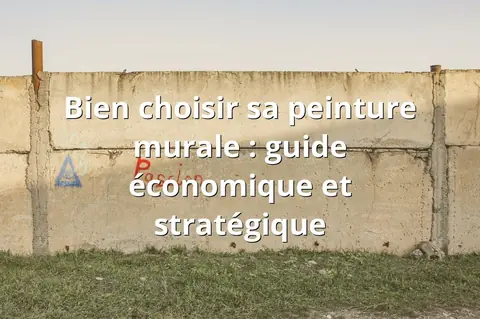 Bien choisir sa peinture murale : guide économique et stratégique