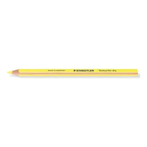 Boîte 12 crayons surligneurs secs fluo Staedtler Jaune