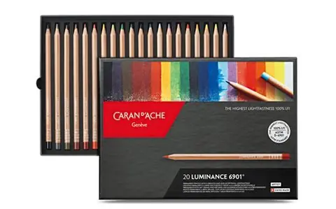 Boîte carton de 20 crayons de couleurs LUMINANCE 6901® - Caran d'Ache