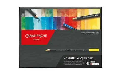 Boîte carton de 40 crayons de couleurs Museum Aquarelle - Caran d'Ache