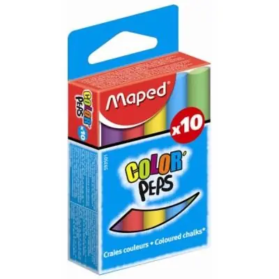 Boîte de 10 craies de couleur