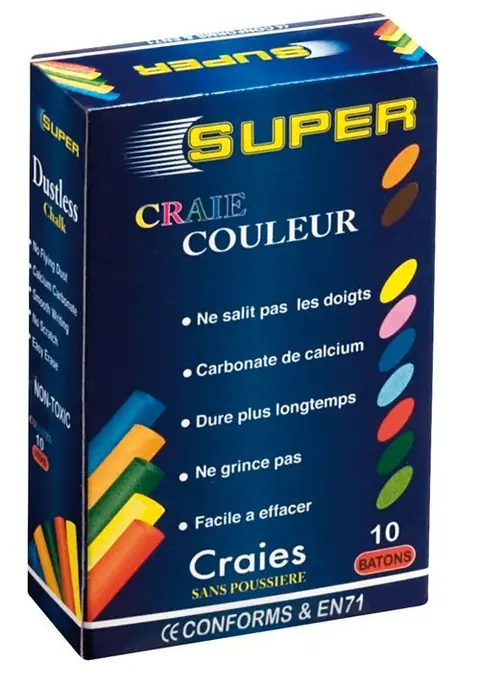 Boîte de 10 craies Jpc Couleurs