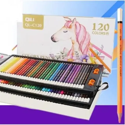 Boîte de 120 Crayons de Couleur,Les Meilleurs Crayons pour Enfants,Adultes et Artistes.Idéal pour Tous Les Types de coloriage