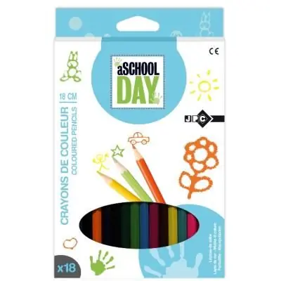 Boîte de 18 crayons de couleur 18 cm - JPC 363131