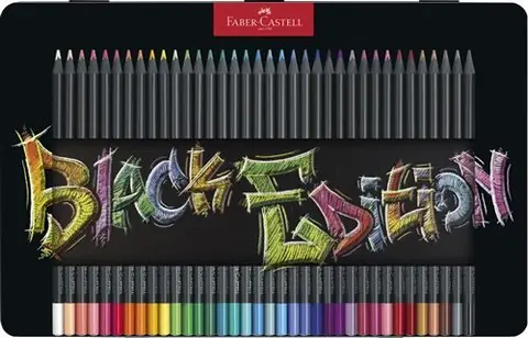 Boîte de 36 Crayons de couleur Faber-Castell Black Edition