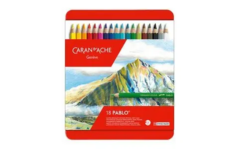 Boîte métal de 18 crayons de couleurs Pablo® - Caran d'Ache