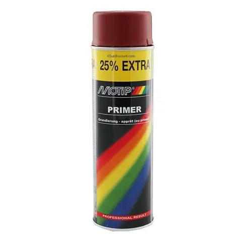 Bombe de peinture - Apprêt - rouge - Motip