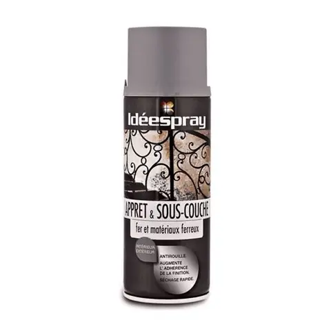 Bombe de peinture apprêt sous couche fer et métal - Sinto