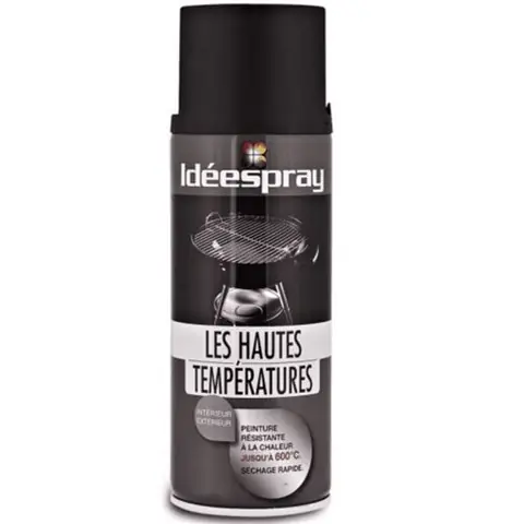 Bombe de peinture haute température noir - Sinto