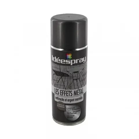 Bombe de peinture Idéespray - anthracite et argent martelés - Sinto - 400ml