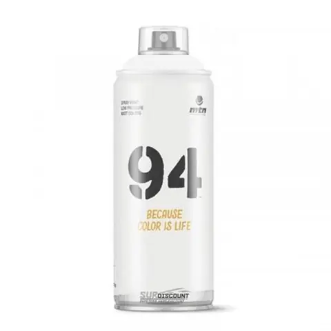 Bombe de peinture MTN 94 - Blanc mat Ral 9010 - 400ml