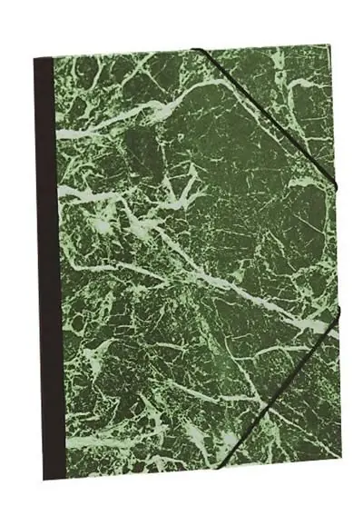 Carton à dessin Exacompta Papier marbré verni 35x51cm Elastiques