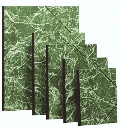 Carton à dessin Exacompta Papier marbré verni 52x67cm Elastiques