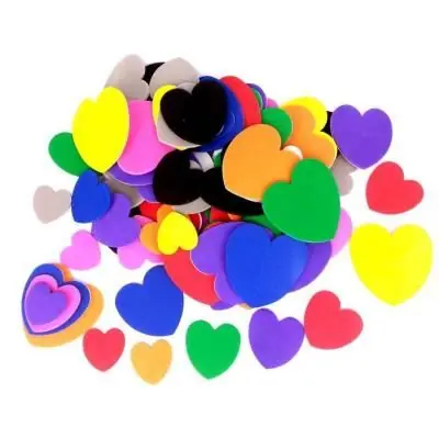 Coeur adhésif en mousse EVA - 200 pièces - Sodertex