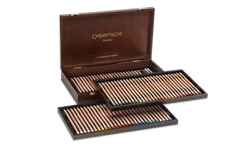 Coffret cadeau de 82 crayons de couleurs LUMINANCE 6901® + 2 full blender - Caran d'Ache