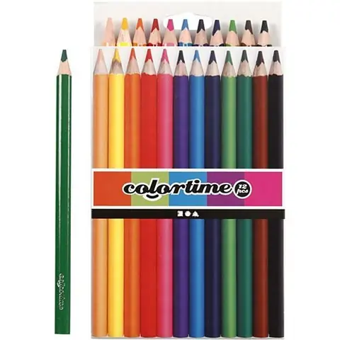 Colortime crayons de cire Jumbo5 mm remplissant multicolore 12 pièces