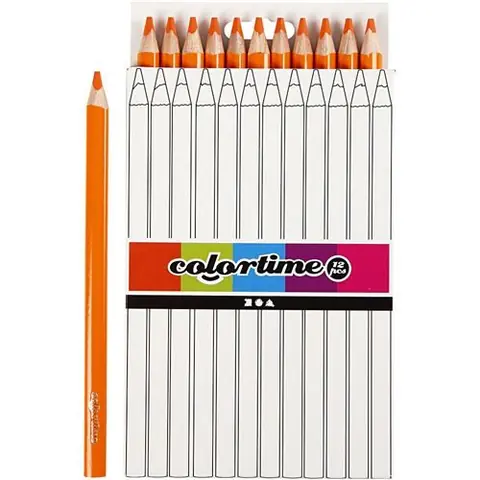 Colortime crayons Jumbo5 mm de garniture orange 12 pièces