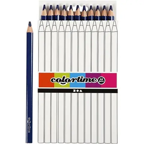 Colortime crayons Jumbo5 mm recharge marine 12 pièces