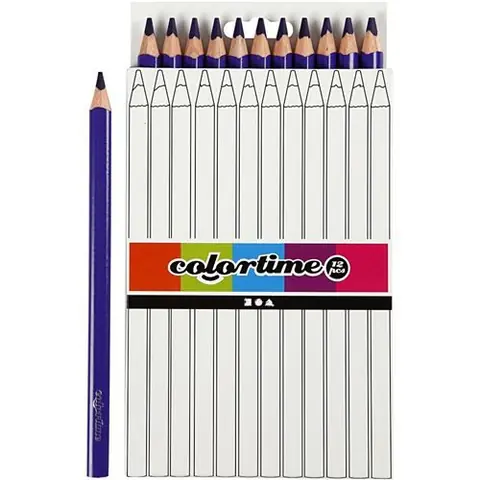 Colortime crayons Jumbo5 mm remplissage violet 12 pièces