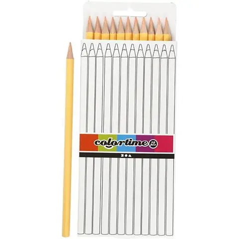 Colortime recharge crayons 3 mm 17 cm beige 12 pièces
