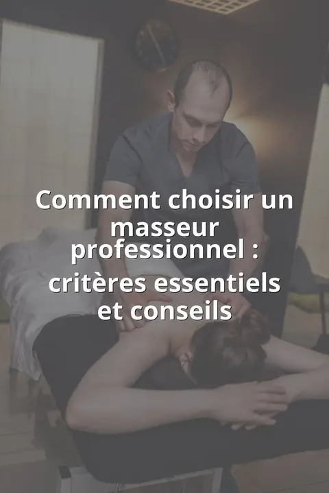 Comment choisir un masseur professionnel : critères essentiels et conseils