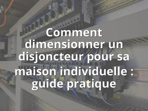 Comment dimensionner un disjoncteur pour sa maison individuelle : guide pratique