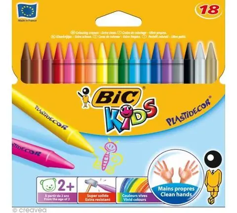 Craies de coloriage Bic Kids Plastidecor - 18 craies