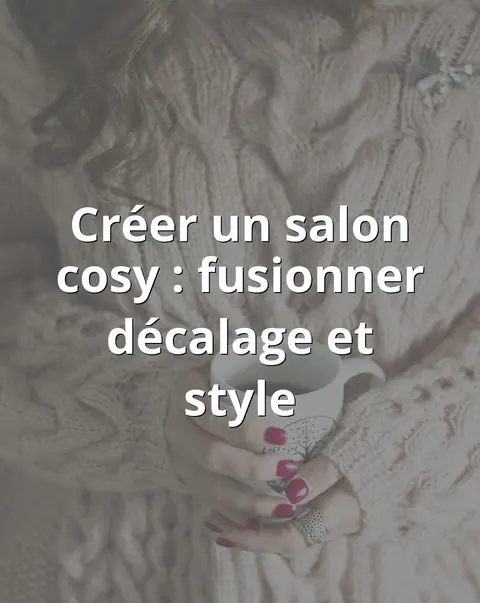 Créer un salon cosy : fusionner décalage et style