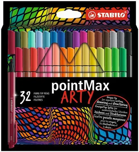 Etui 32 Feutres Stabilo Pointmax Arty