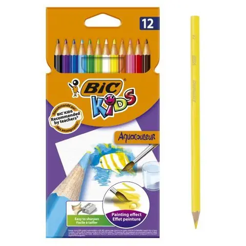 Etui de 12 crayons Bic Kids Aquacouleur