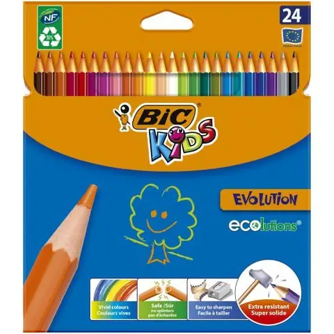 Etui de 24 crayons Bic Kids Evolution
