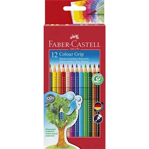 FABER-CASTELL Crayons de couleur Colour GRIP, étui de 12