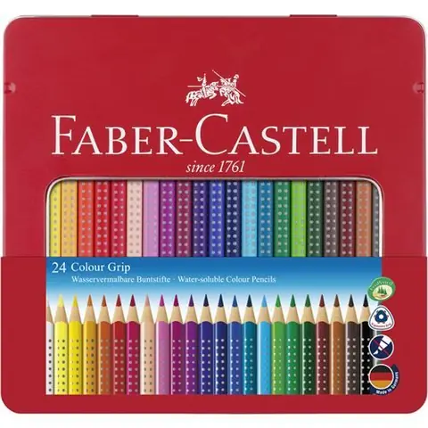 FABER-CASTELL Crayons de couleur Colour GRIP, étui de 24